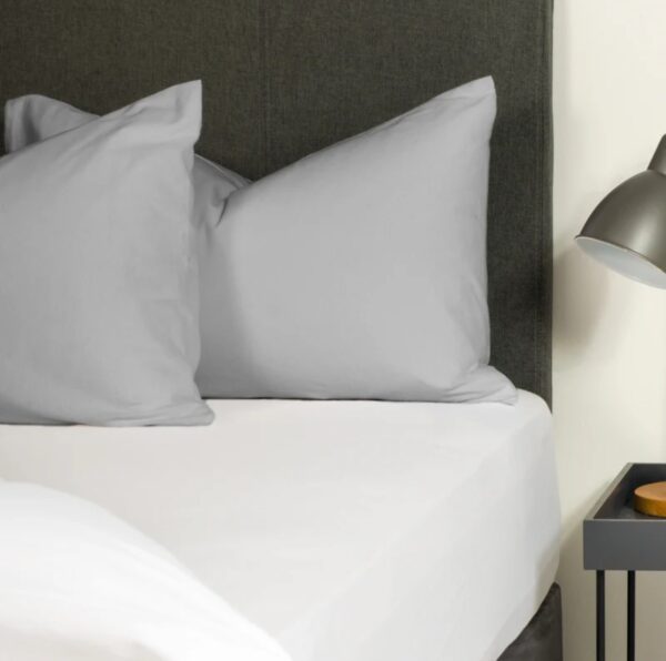 200 Thread Count 100% Cotton Percale Pillowcase (white)-pair - Image 2