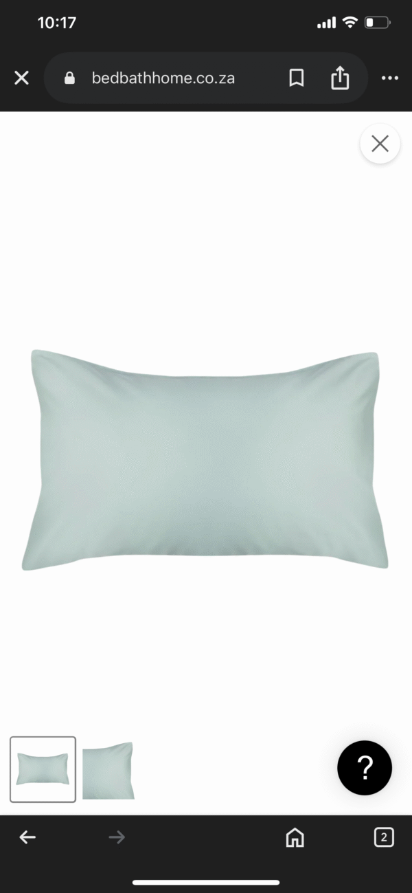 200 Thread Count 100% Cotton Percale Pillowcase (white)-pair - Image 5